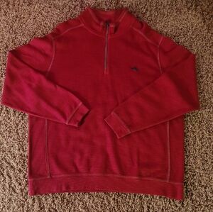 Tommy Bahama Crimson Zip-Up Sweater